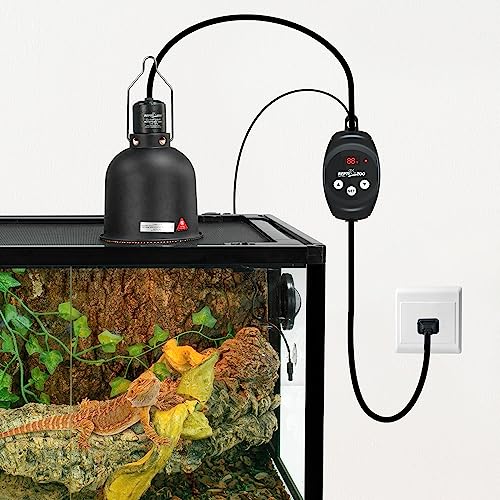 Reptile Light Fixture with Dimming Thermostat