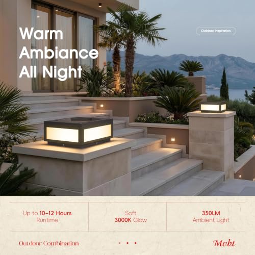 12" Square Solar Post Lights