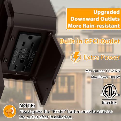 Porch Lights with GFCI Outlet