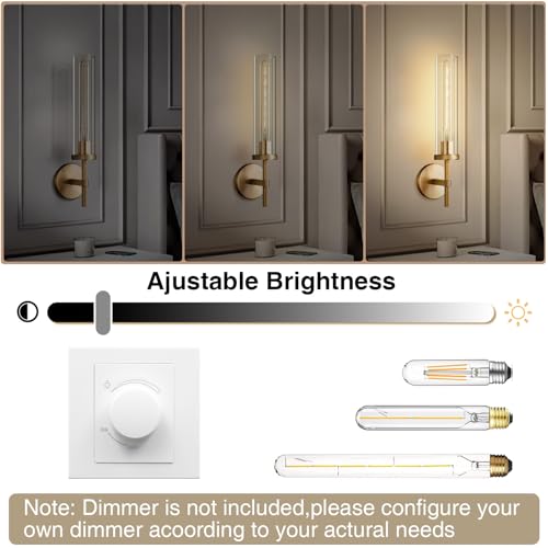 Gold Wall Sconces Set of 3