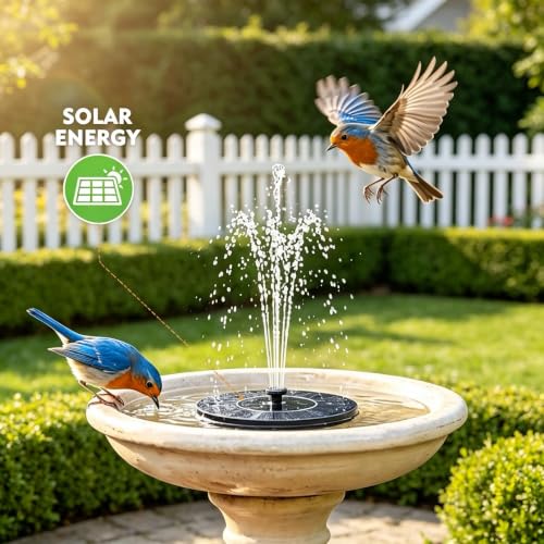 3.5W Solar Bird Bath Fountain Pump with 6 Nozzles & Fixed Pipes