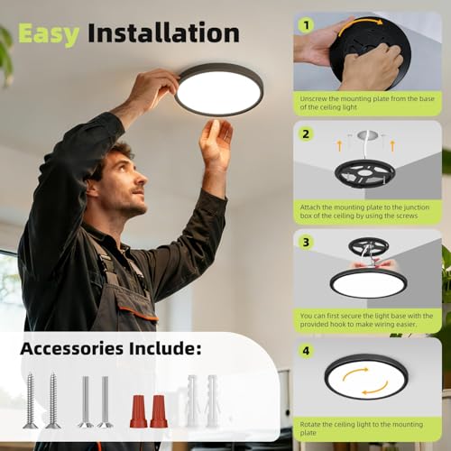 8PACK LED Ceiling Light Flush Mount Fixture