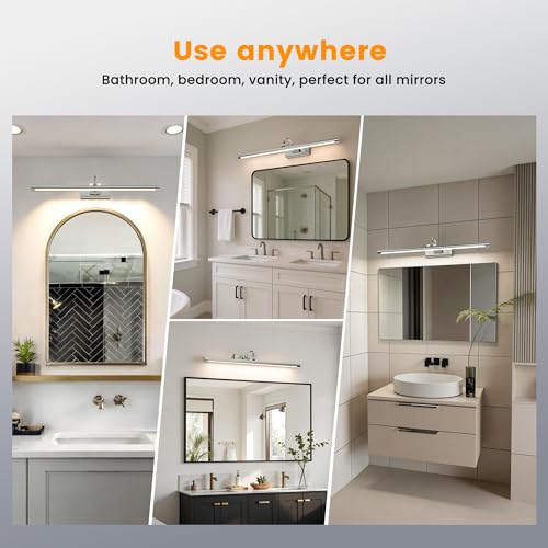 Vanity Bathroom Lights Brushed Nickel Wireless Light for Bathroom 2Pack (2 Count)