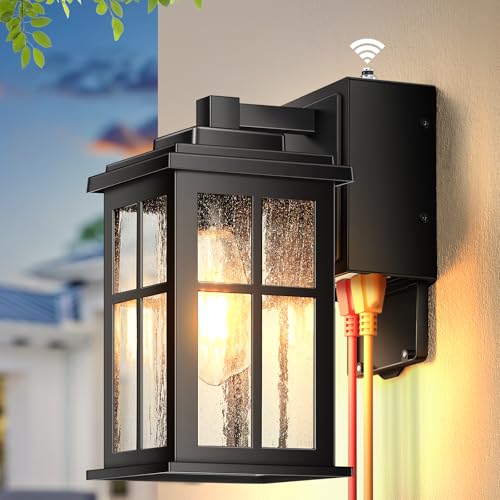 Outdoor Porch Light with Outlet GFCI