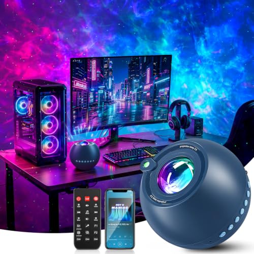 360 Game Lights Galaxy Projector Gaming Accessories Gaming Room Decor Green Star Bluetooth Speaker+15 White Noise Man Cave Accessories Cool Gifts for Men Birthday Gift Cool Stuff for Teen Boy