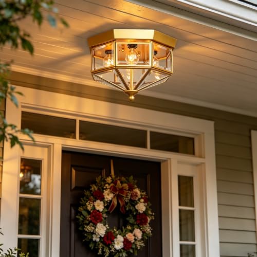 Flush Mount Outdoor Ceiling Light Fixture