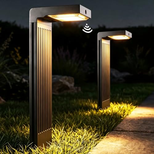 Motion Sensor Solar Pathway Lights Outdoor (2 Count)