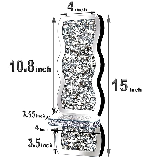 Set of 2 Crystal Crush Diamond Candle Sconces (2 Count)