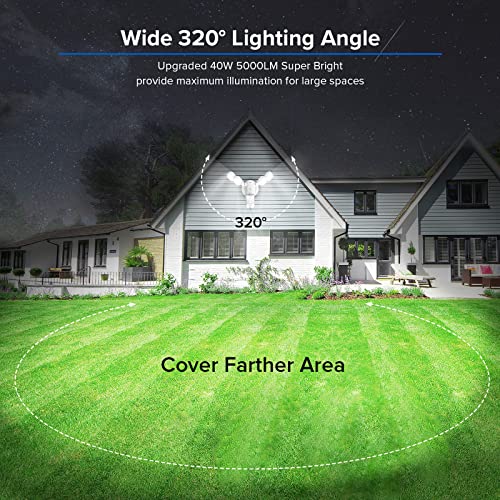 40W 5000 LM LED Motion Sensor Outdoor Lights
