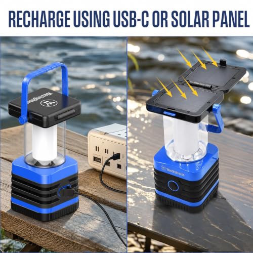 Solar Rechargeable Camping Lantern (2 Count)