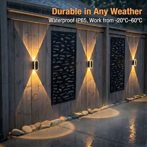 Fence Lights Solar Powered (2 Count)
