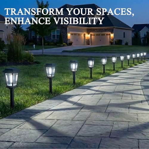 Solar Pathway Lights Outdoor Waterproof 10 Pack LED Garden Lights (10 Count)