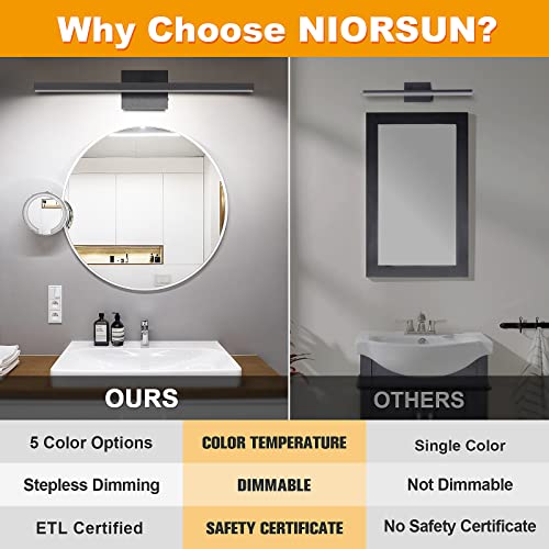 31.5 inch Black Bathroom Vanity Light