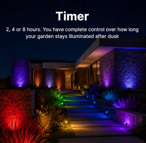 Solar Color Changing RGBW Landscape Spotlights (4 Count)