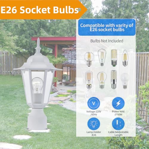White Outdoor Post Light