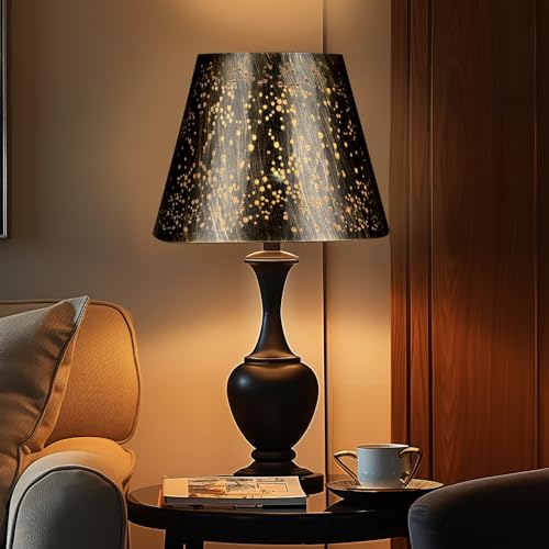 Etched Starlight Metal Lamp Shade set of 2