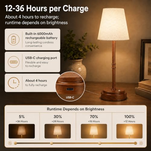 Rechargeable Cordless Table Lamp