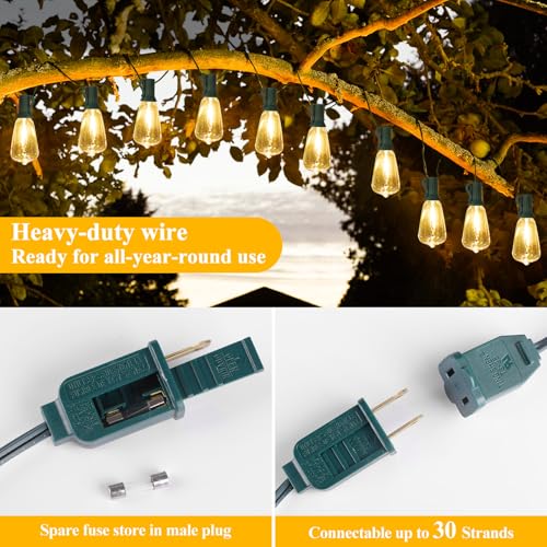 50FT Outdoor String Lights 27 Bulbs