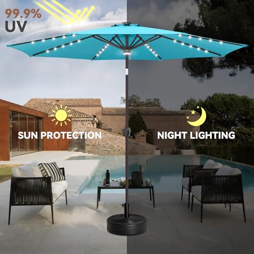 Solar Patio Umbrella with Centre Light