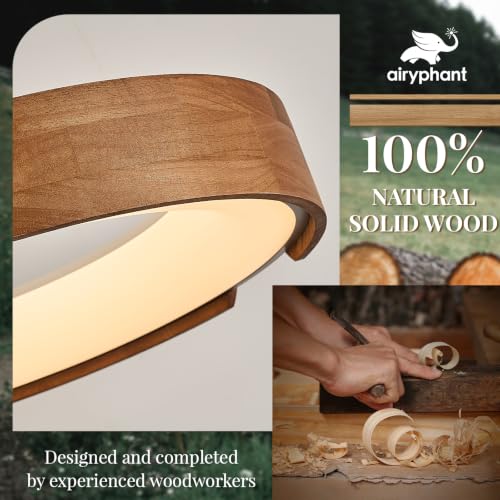 Modern LED Wood Chandelier