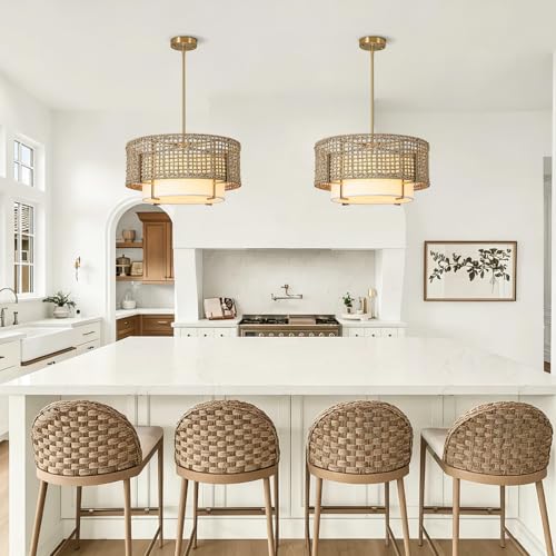19.7" Rattan Chandelier