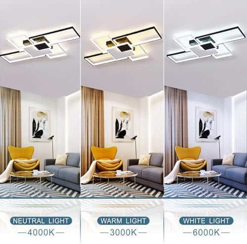 43.3in Modern LED Flush Mount Ceiling Light