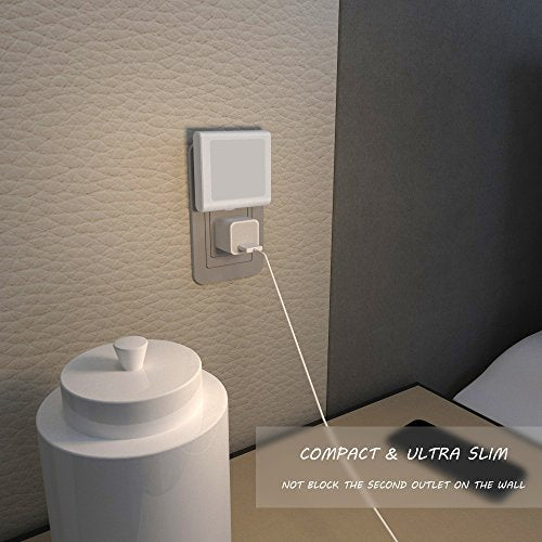 Plug in Dimmable Led Night Light with Auto Dusk to Dawn Sensor (4 Count)