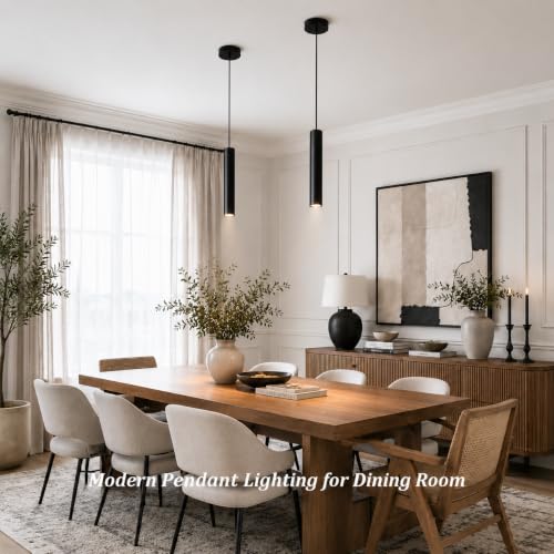 Dimmable Black Pendant Lights 2 Pack