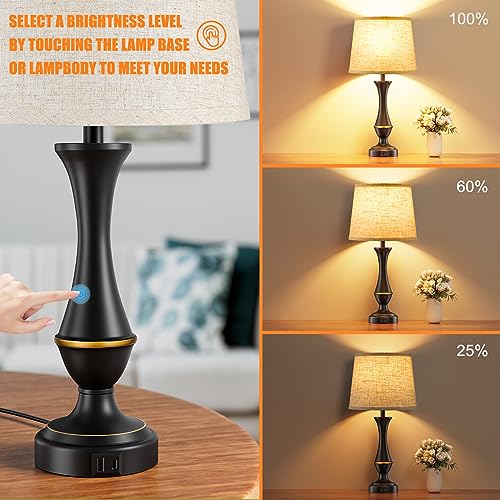 Touch Lamps for Nightstand (2 Count)