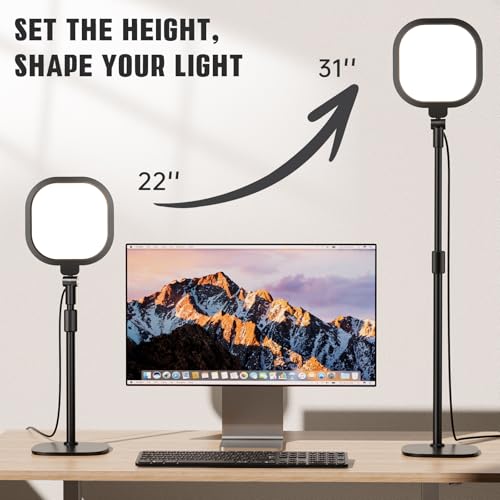 Desk Ring Light with Stand and Phone Holder