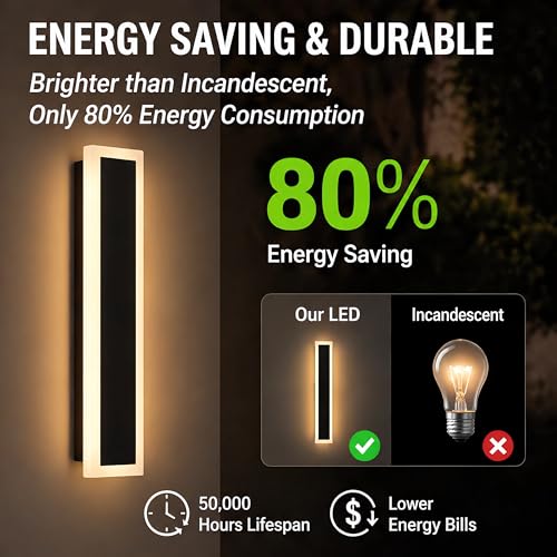 Modern Outdoor Wall Light 1pack 24in