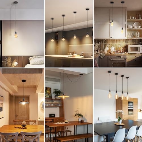 1 Light Mini Pendant Light Kit Black