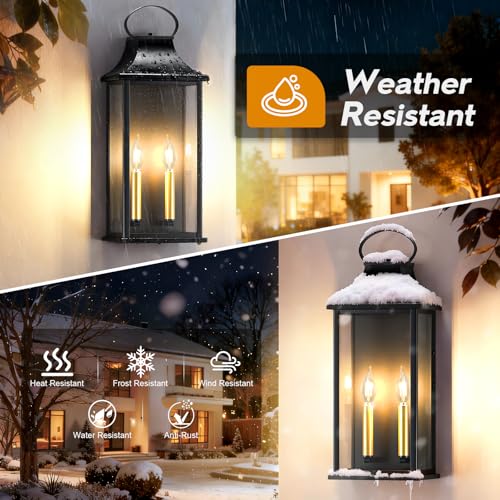 21" Large Outdoor Wall Lights (2 Count)