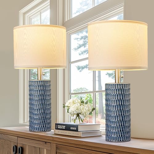 Modern Ceramic Table Lamps Set of 2 (2 Count)