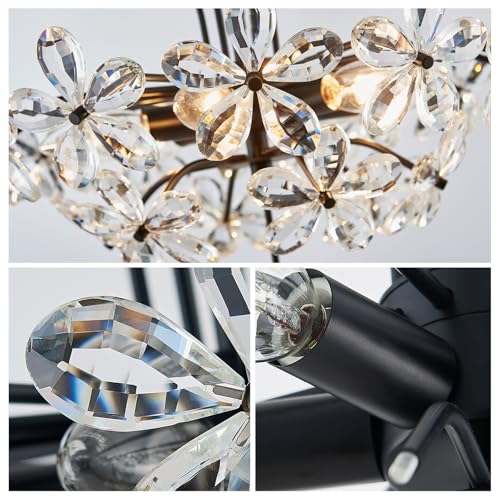 Crystal Chandelier Pendant Flushmount Ceiling Light Modern Lighting Fixture for Bedroom Hallway Bar Kitchen Bathroom
