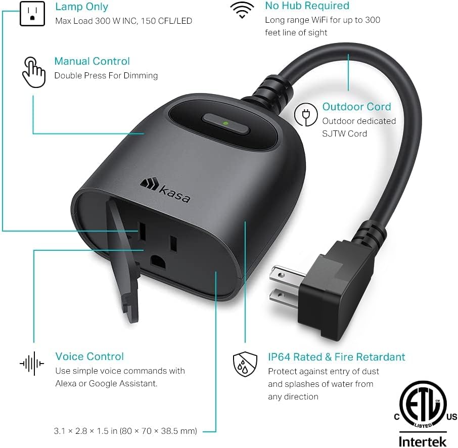 Kasa Outdoor Smart Dimmer Plug