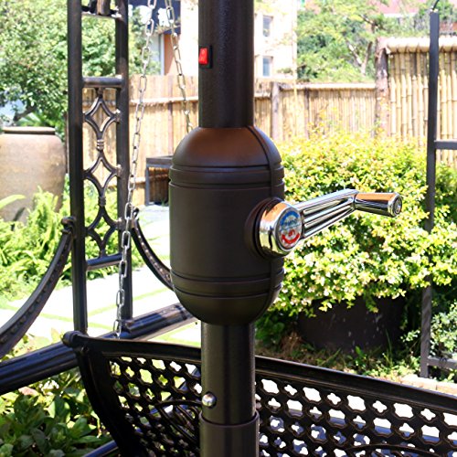 9' Solar LED Patio Umbrella