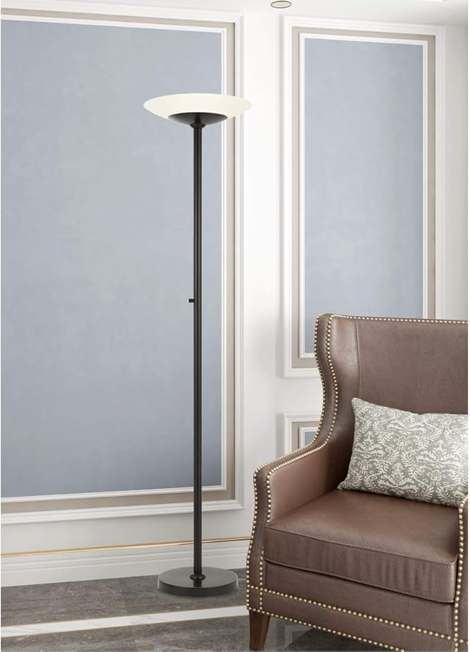 Veria Metal LED 36W, 2500 Lumen torchiere with Pole dimmer Switch