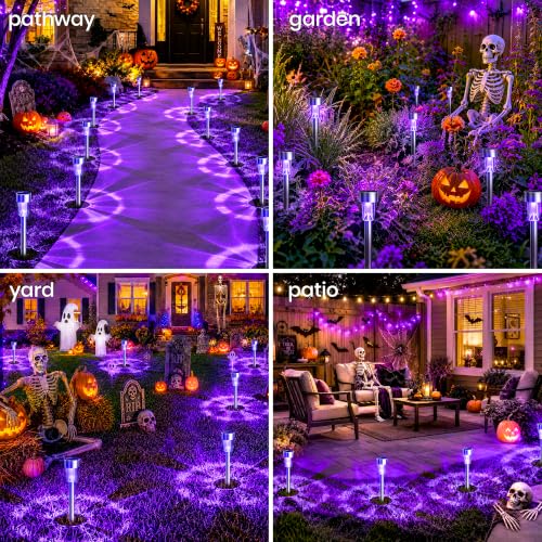 16 Pack Purple Solar Halloween Lights (16 Count)