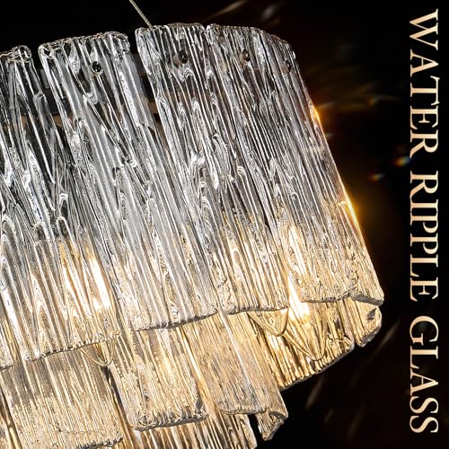 Modern 24" Crystal Glass Chandelier 10