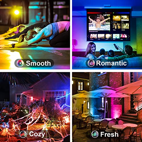 LED Flood Light Outdoor 500W Equivalent Color Changing Landscape Lighting (6 Count)