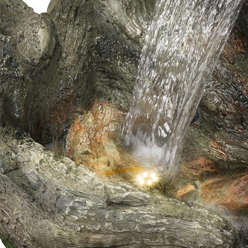 WIN1424 81" 5 Tier Rock Water Fountain with LED Lights