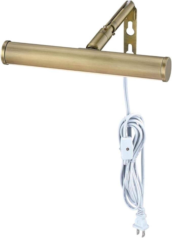 Westinghouse 7500700 7 Inch, 2 Watt Adjustable LED Picture Light, Antique Brass Finish, 3000K, White