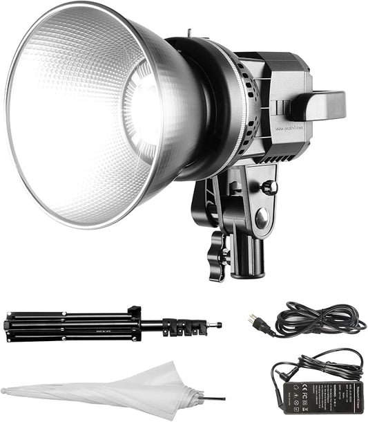 GVM 80W LED Video Light, Umbrella Lighting Kit CRI97+ 5600K with Tripod Stand, Soft Umbrella, Continuous Output Lighting for YouTube, Video Recording, Wedding, Outdoor Shooting P80S-2