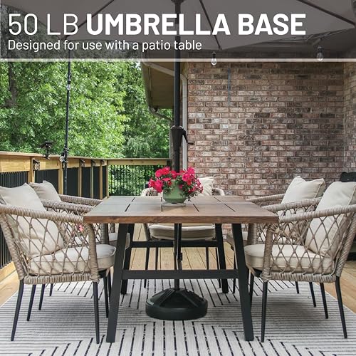 Durable Fillable Umbrella Base Designed to be Used with a Patio Table