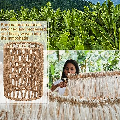 3 Pack Boho Rattan Lamp Shades