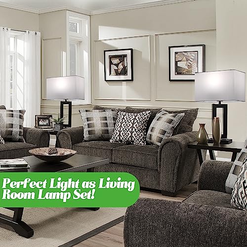 White& Black Table Lamp Set of 2 Touch Control Lamps 3 (2 Count)