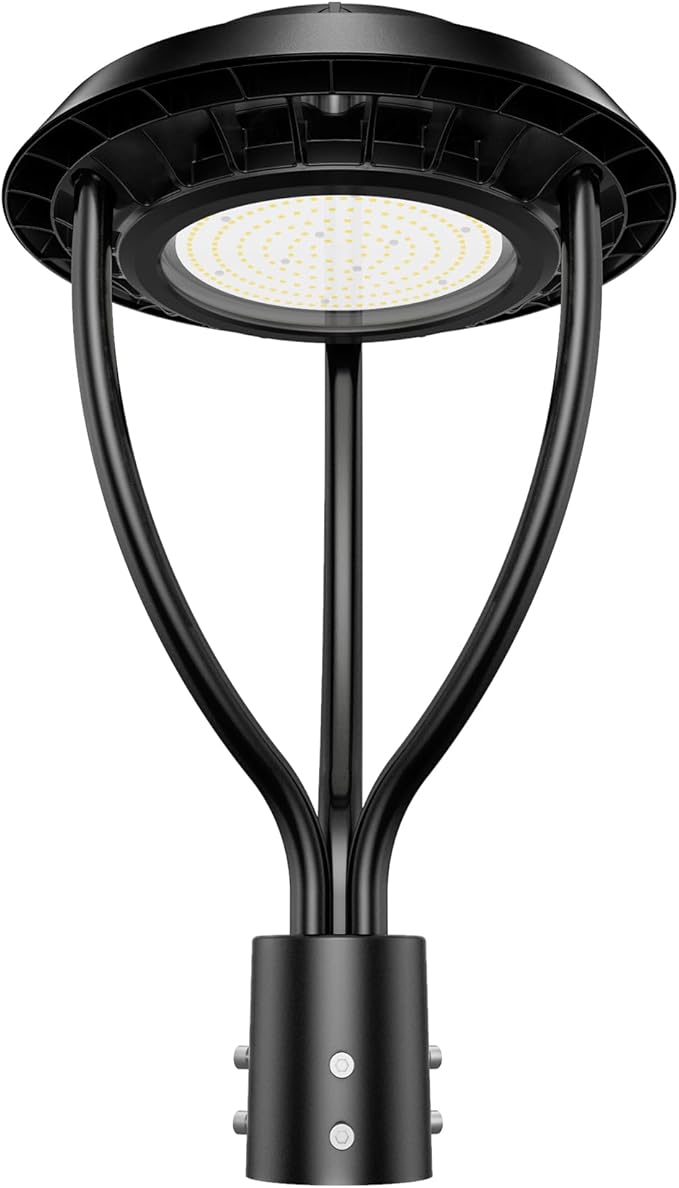 150W LED Post Top Light with Dusk to Dawn Photocell, 22500Lm 5000K Outdoor Pole Lights, IP65 Waterproof Outdoor Post Light Fixtures for Garden Yard Pathway Street Lighting ETL DLC Listed - Aura Lighting