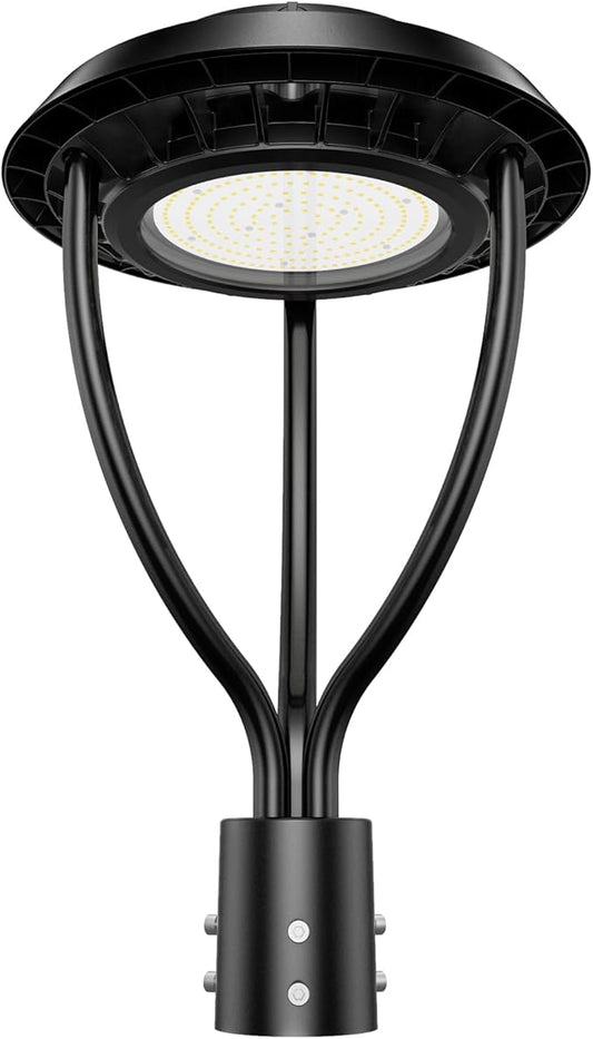 150W LED Post Top Light with Dusk to Dawn Photocell, 22500Lm 5000K Outdoor Pole Lights, IP65 Waterproof Outdoor Post Light Fixtures for Garden Yard Pathway Street Lighting ETL DLC Listed - Aura Lighting