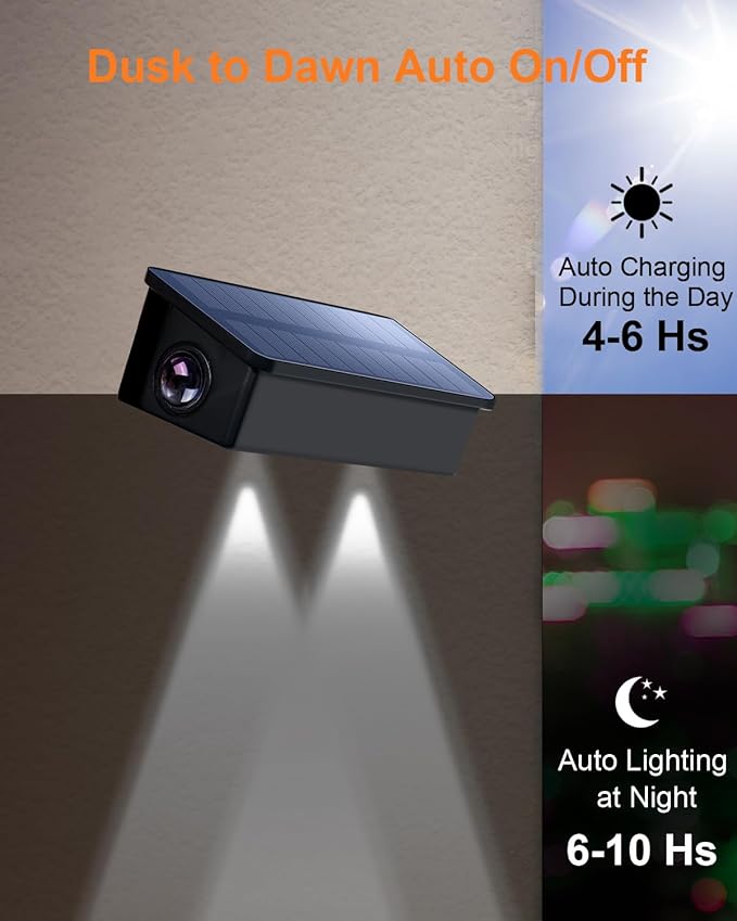 Solar Fence Lights Outdoor Waterproof LED Spot Lens for Step, Wall, Deck, Patio, Yard, Rail, Garage, Pool, Stair, Balcony, Walkway, Garden Landscaping Enhanced Security Easy Install Cool White 12 pack